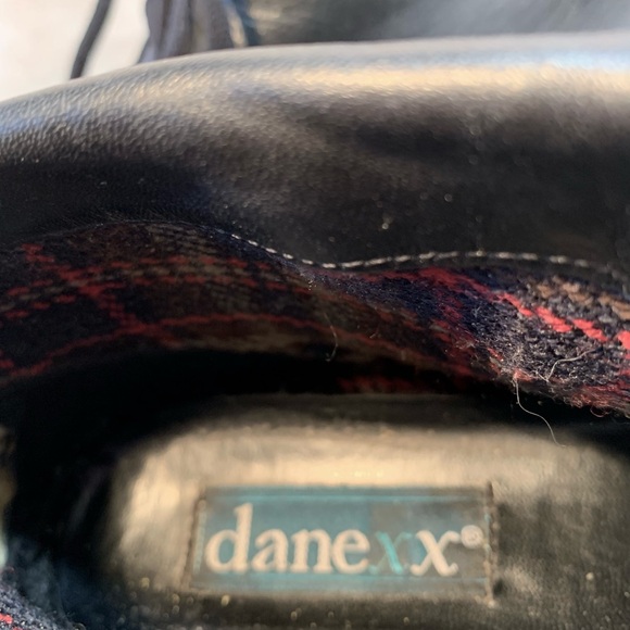 DanexX Women Vintage Black Leather Lace up Ankle Boots Comfy Durable size 9W - Picture 4 of 9